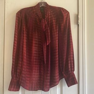 Worthington Size Small Tie Front Blouse
